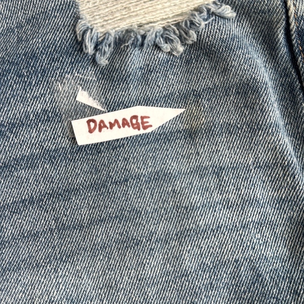 SO Blue Cropped Ankle Jeans with Distressed Style 27/5 - Picture 3 of 7